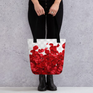 Tote bag with roses