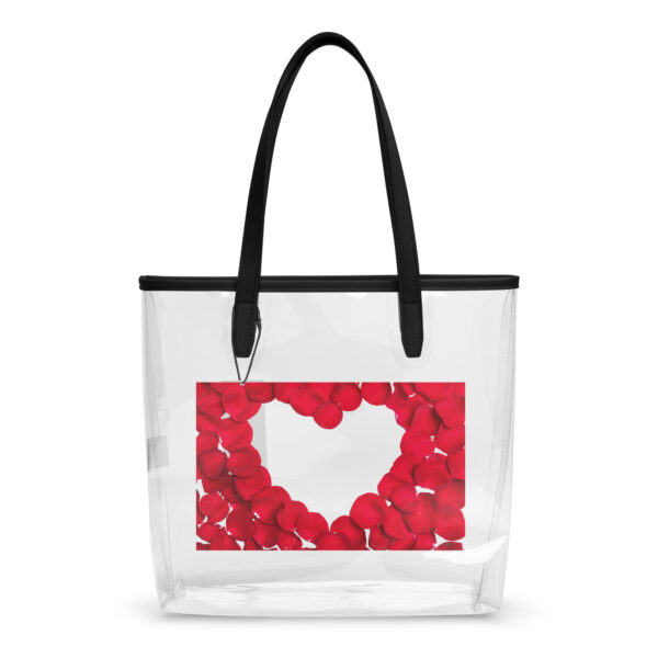 Clear tote bag with heart - Image 2