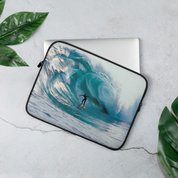 Ocean Journey Laptop Sleeve – Featuring a Surfer at Sea - Image 2
