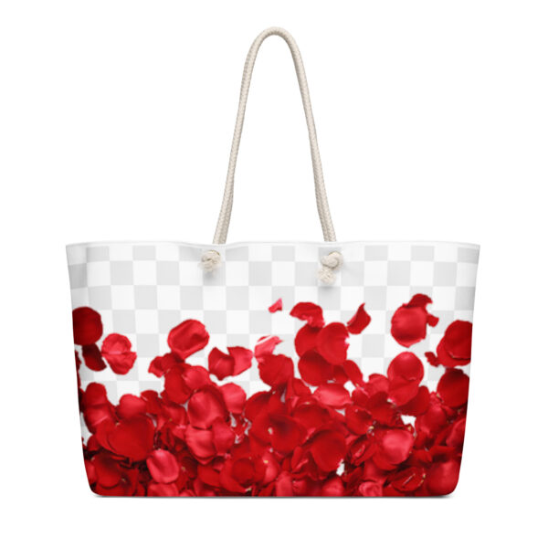 Oversized weekender bag with roses - Image 4