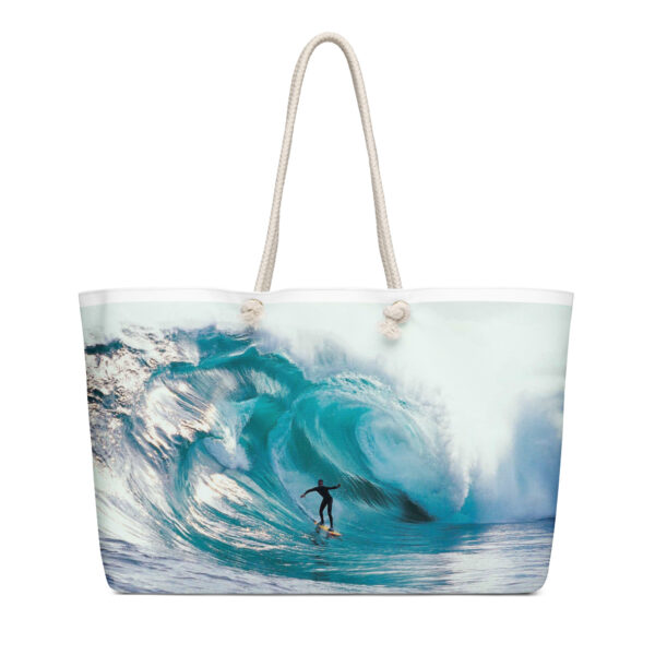 Oversized weekender bag with surfboard