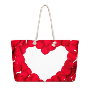 Oversized weekender bag with heart