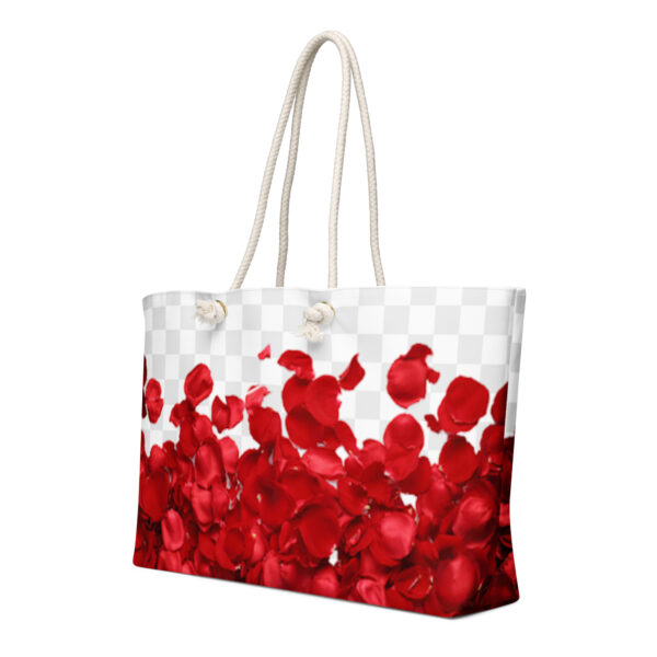 Oversized weekender bag with roses - Image 2