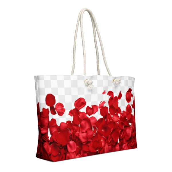 Oversized weekender bag with roses - Image 3